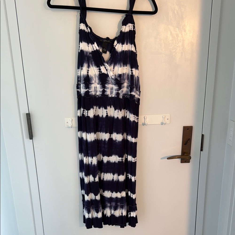 INC International Concepts Navy and White Dress 1X